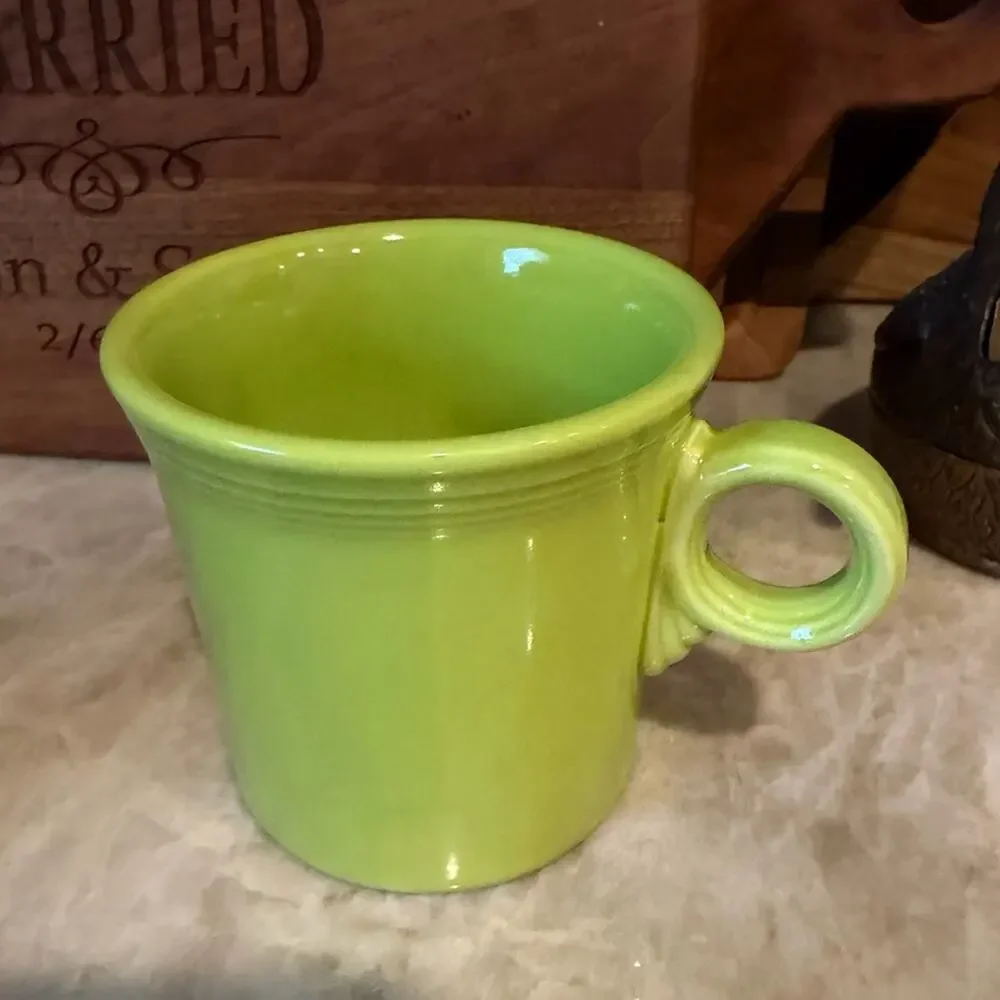 Vintage Fiesta ware chartreuse mug Rare Find